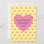 ピンクかわいらしハートカスタムイエローバレンタインデー (正面)