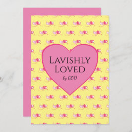 ピンクかわいらしハートカスタムイエローバレンタインデー