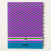 ピンクかわいらしハートフローラのカスタマイズ可能な名前 プランナー手帳 (裏面)