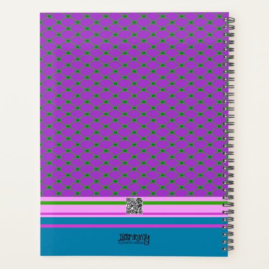 ピンクかわいらしハートフローラのカスタマイズ可能な名前 プランナー手帳 (裏面)