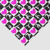 ピンクかわいらしハート体操デザイン 薄葉紙 (詳細)