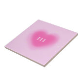 ピンクかわいらしハート美学エンジェル番号111 タイル (側面)