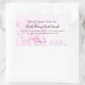 ピンクかわいらしバス製品の石鹸ラベル 長方形シール (バッグ)