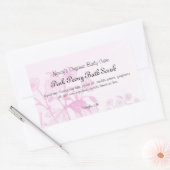 ピンクかわいらしバス製品の石鹸ラベル 長方形シール (封筒)