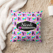 ピンクかわいらしバタフライ体操デザイン クッション (ブランケット)
