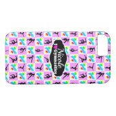 ピンクかわいらしバタフライ体操デザイン Case-Mate iPhoneケース (裏面(横))