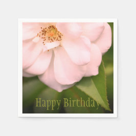 ピンクかわいらしバラデザイナー紙 スタンダードカクテルナプキン