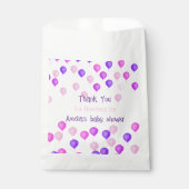 ピンクかわいらしバルーン赤ちゃんシャワー フェイバーバッグ (正面)