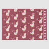 ピンクかわいらしバレンタインデラマ小さな女の子名 薄葉紙 (正面)