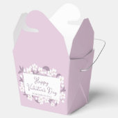 ピンクかわいらしバレンタインデーカスタムのフローラパーティー フェイバーボックス (オープン)