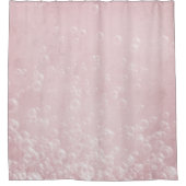 ピンクかわいらしパステル石鹸バブル シャワーカーテン (正面)