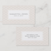 ピンクかわいらしパターンデザインモダンメイクアップアーティスト 名刺 (正面/裏面)