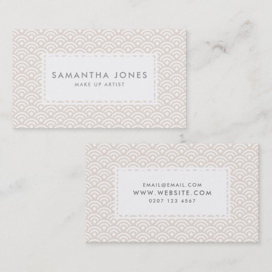 ピンクかわいらしパターンデザインモダンメイクアップアーティスト 名刺 (正面/裏面)