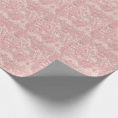 ピンクかわいらしパリシフェミニンア ラッピングペーパー (角)