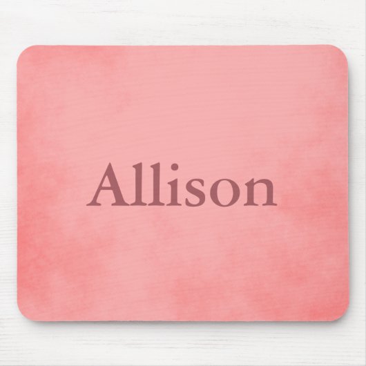 ピンクかわいらしパーチメント マウスパッド (正面)