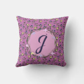 ピンクかわいらしパープルとイエローパンジー クッション (裏面)