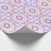 ピンクかわいらしパープルベビーガール誕生日魔法スター ラッピングペーパー (角)