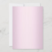 ピンクかわいらしパールボウクロストファースト聖餐式 招待状 (裏面)