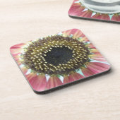 ピンクかわいらしヒマワリのコルクコースター コースター (左側)