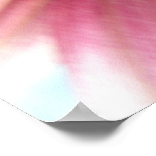 ピンクかわいらしヒマワリプリント ポスター (角)