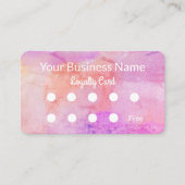 ピンクかわいらしピーチウォーターロイヤリティカード ロイヤリティカード (正面)