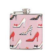ピンクかわいらしファッションヒール フラスク (正面)
