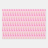 ピンクかわいらしファンタジーマーメイドカスタム誕生日 ラッピングペーパーシート (正面3)