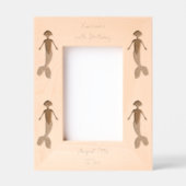 ピンクかわいらしファンタジーマーメイドカスタム誕生日 レーザー彫刻フレーム (正面)