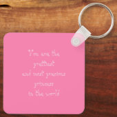 ピンクかわいらしファンタジーマーメイド名前をカスタムする キーホルダー (裏面)