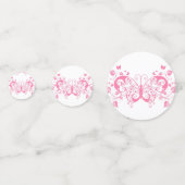 ピンクかわいらしフィリーグリー紙吹雪 コンフェッティ (裏面)