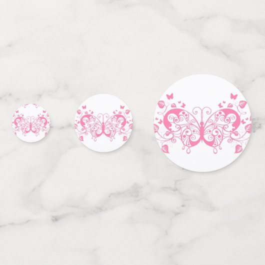 ピンクかわいらしフィリーグリー紙吹雪 コンフェッティ (裏面)