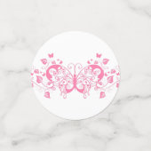 ピンクかわいらしフィリーグリー紙吹雪 コンフェッティ (スモール正面)