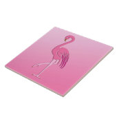 ピンクかわいらしフラミンゴ明るい赤紫色とピ淡い色のンク タイル (側面)