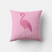 ピンクかわいらしフラミンゴ クッション (裏面)