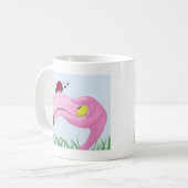 ピンクかわいらしフラミンゴ コーヒーマグカップ (正面左)