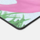 ピンクかわいらしフラミンゴ デスクマット (コーナー)