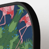 ピンクかわいらしフラミンゴ ピックルボールラケット (左詳細)