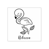 ピンクかわいらしフラミンゴ ラバースタンプ (インプリント)