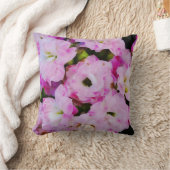 ピンクかわいらしフラワーウォーター色スタイル装飾用クッション クッション (ブランケット)