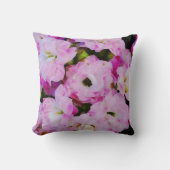 ピンクかわいらしフラワーウォーター色スタイル装飾用クッション クッション (正面)