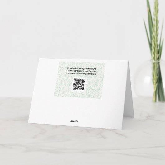 ピンクかわいらしフラワーズアート誕生日カード カード (裏面)