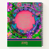 ピンクかわいらしフローラお気に入りのカレッジレシピ ノートブック (裏面)