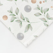 ピンクかわいらしフローラかわいいデザイン フリースブランケット (角)