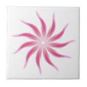 ピンクかわいらしフローラアート離れフリーフロー タイル (正面)