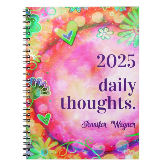 ピンクかわいらしフローラインスパイアのトレンディー「インスピリシティ」 ノートブック (正面)