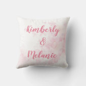 ピンクかわいらしフローラウォーターカラーシスターフレンズ引用文 クッション (裏面)