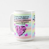 ピンクかわいらしフローラガラテヤ5 コーヒーマグカップ (正面左)