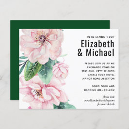 ピンクかわいらしフローラグ葉リーズ結婚予算