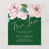 ピンクかわいらしフローラグ葉リーズ結婚予算 (正面)