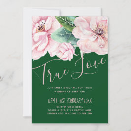 ピンクかわいらしフローラグ葉リーズ結婚予算